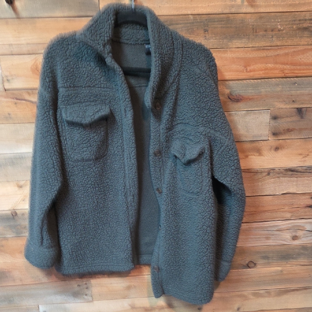 32 Degrees Charcoal Gray Sherpa Puffer Jacket